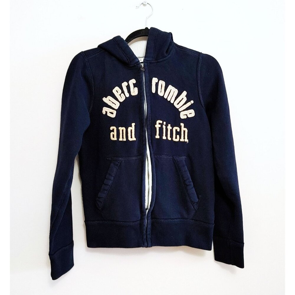 Abercrombie Kids Full Zip Hoodie Sweatshirt Size XL Preppy Retro Layering